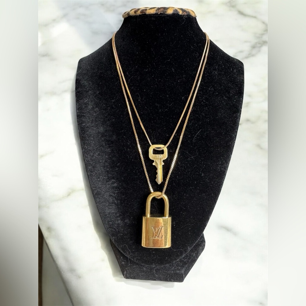 Louis Vuitton Gold Lock Pendant